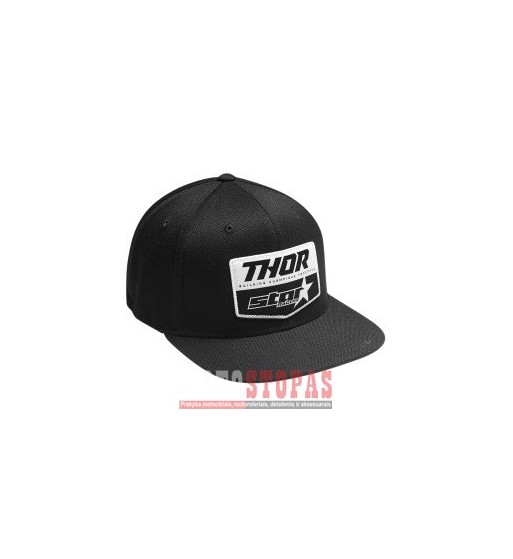 THOR kepurė STAR RACING CHVRN BK