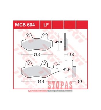 TRW Lucas stapdžių kaladėlės 