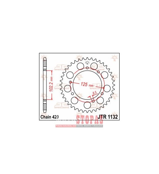 JT SPROCKETS ŽVAIGŽDĖ APRILIA/DERBI/GILERA