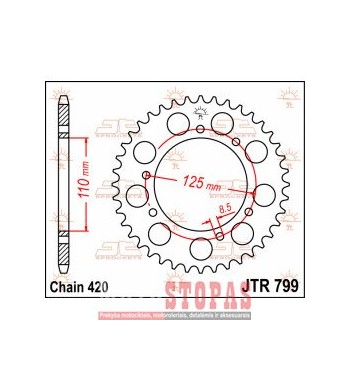 JT SPROCKETS ŽVAIGŽDĖ SUZUKI