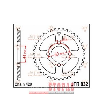 JT SPROCKETS ŽVAIGŽDĖ MBK/YAMAHA