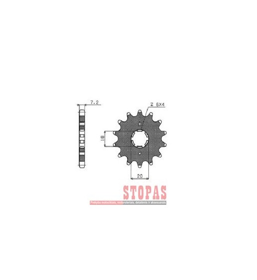 SUNSTAR SPROCKETS Žvaigždė HONDA/DERBI/DAELIM
