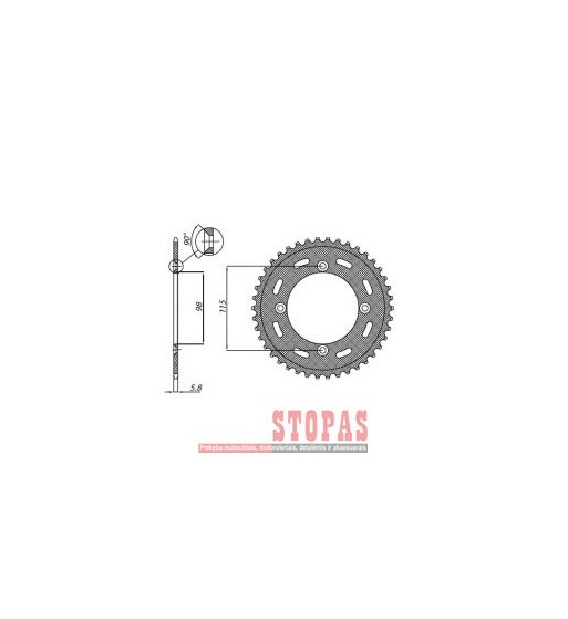 SUNSTAR SPROCKETS Žvaigždė HUSQVARNA/KTM
