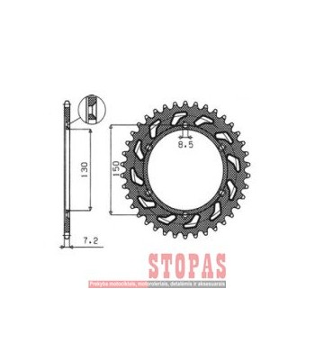 SUNSTAR SPROCKETS Žvaigždė HONDA
