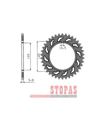 SUNSTAR SPROCKETS Žvaigždė YAMAHA