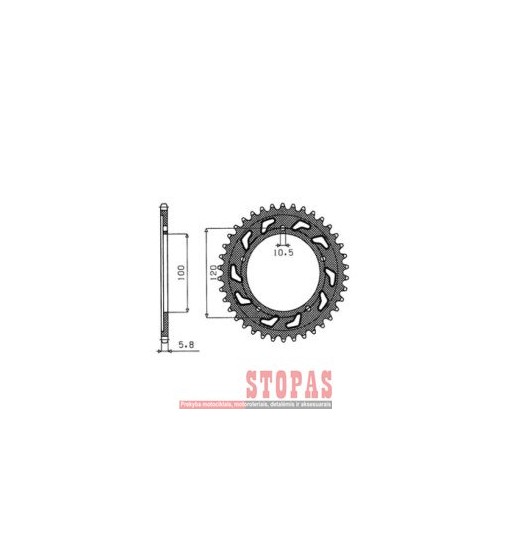 SUNSTAR SPROCKETS Žvaigždė APRILIA/BMW