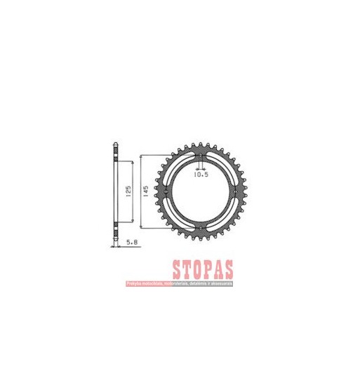 SUNSTAR SPROCKETS Žvaigždė YAMAHA