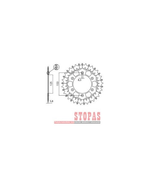 SUNSTAR SPROCKETS Žvaigždė HONDA/HM MOTO