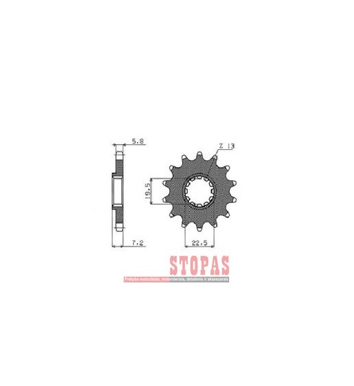 SUNSTAR SPROCKETS Žvaigždė SUZUKI