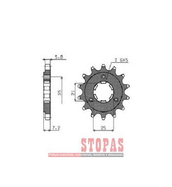 SUNSTAR SPROCKETS Žvaigždė SUZUKI