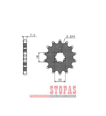 SUNSTAR SPROCKETS Žvaigždė DAELIM/HONDA