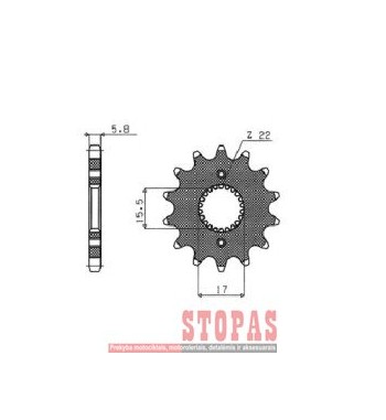 SUNSTAR SPROCKETS Žvaigždė HONDA