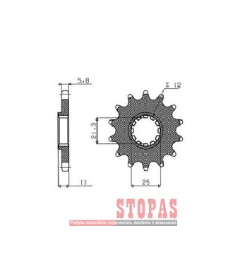 SUNSTAR SPROCKETS Žvaigždė HUSQVARNA