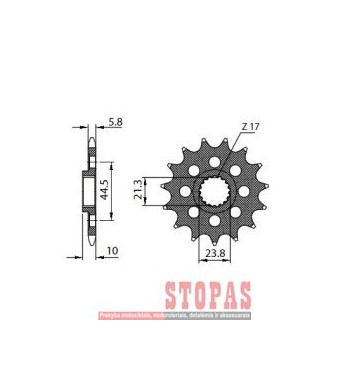 SUNSTAR SPROCKETS Žvaigždė SUZUKI