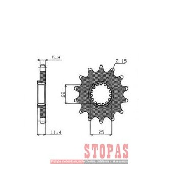 SUNSTAR SPROCKETS Žvaigždė KTM/SHERCO