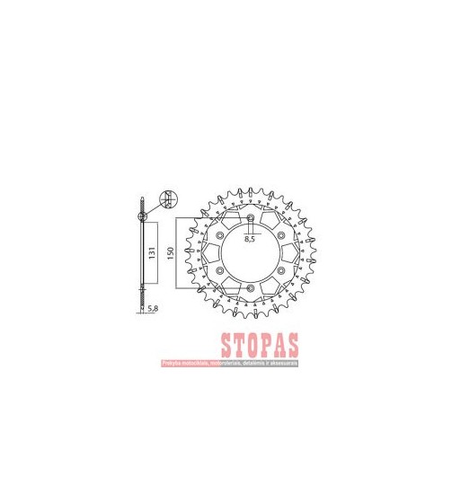 SUNSTAR SPROCKETS Žvaigždė KAWASAKI/SUZUKI