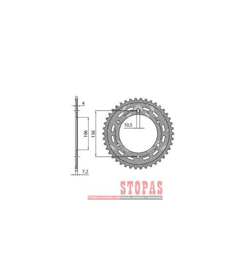 SUNSTAR SPROCKETS Žvaigždė KTM