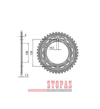 SUNSTAR SPROCKETS Žvaigždė KTM