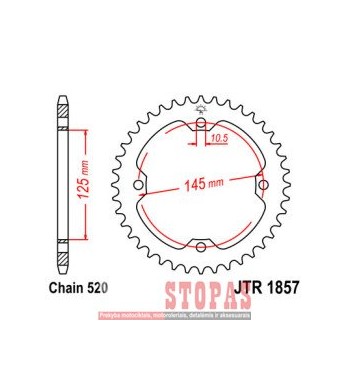 JT SPROCKETS GALINĖ ŽVAIGŽDĖ YAMAHA
