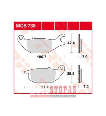 TRW Lucas  STABDŽIŲ KALADĖLĖS HONDA