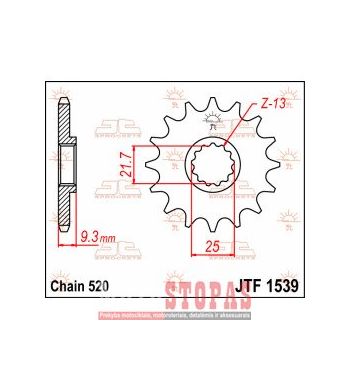JT SPROCKETS Žvaigždė KAWASAKI