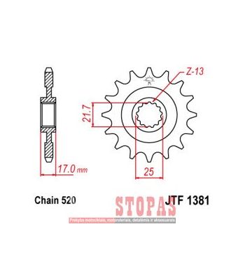 JT SPROCKETS ŽVAIGŽDĖ HONDA