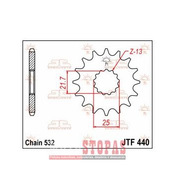 JT SPROCKETS ŽVAIGŽDĖ SUZUKI