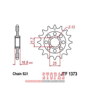 JT SPROCKETS ŽVAIGŽDĖ HONDA