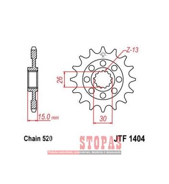 JT SPROCKETS ŽVAIGŽDĖ BMW