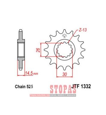 JT SPROCKETS ŽVAIGŽDĖ HONDA