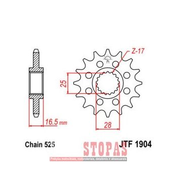 JT SPROCKETS ŽVAIGŽDĖ KTM
