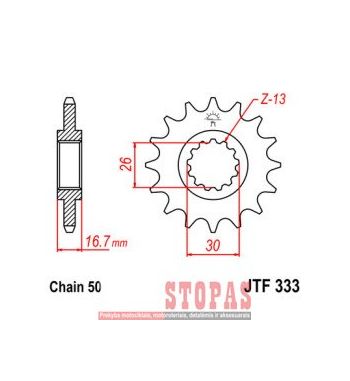 JT SPROCKETS ŽVAIGŽDĖ HONDA