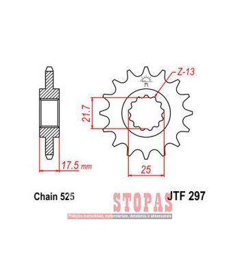 JT SPROCKETS ŽVAIGŽDĖ HONDA