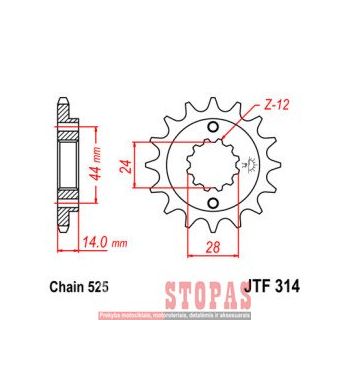 JT SPROCKETS ŽVAIGŽDĖ HONDA