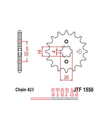 JT SPROCKETS Žvaigždė BETA/RIEJU/YAMAHA
