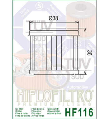 Alyvos filtras HIFLO HF116