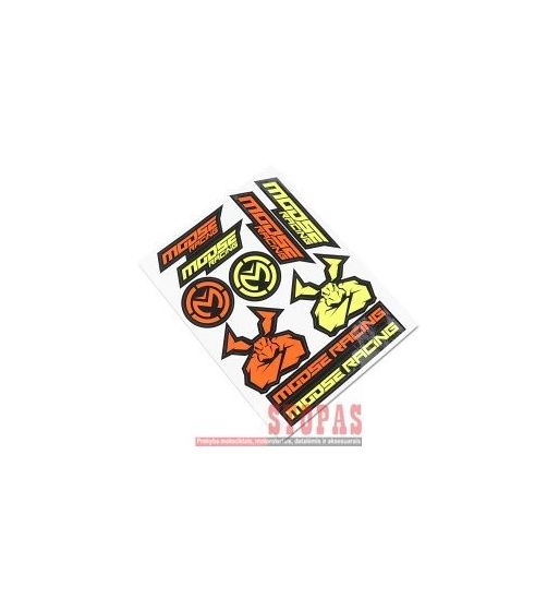 MOOSE RACING SOFT-GOODS DECAL S2 MOOS RACIN YL/OR