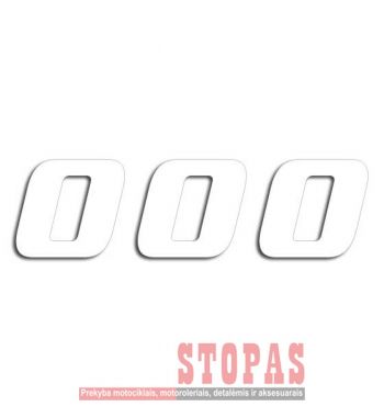 BLACKBIRD RACING STARTINIAI NUMERIAI 3 PACK WHITE