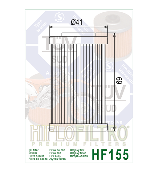 Hiflo filtro filtro aceite hf155 para ktm 540 SXS/620 EXE & EGS & Duke & LSK