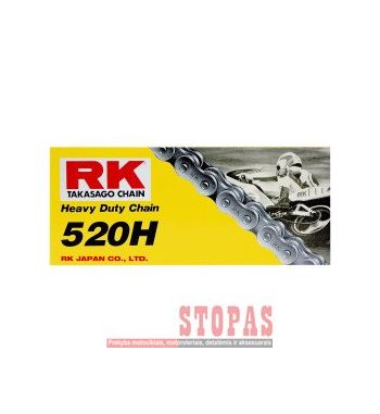 RK Grandinė HEAVY DUTY 114 CLIP LINK 520 NON-SEAL DRIVE CHAIN / NATURAL / CARBON ALLOY STEEL