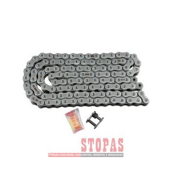 Rk Grandinė XSO 114 CLIP & RIVET LINK 525 X-RING REPLACEMENT DRIVE CHAIN / GOLD|BLACK / CARBON ALLOY STEEL