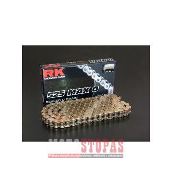 Rk Grandinė MAX-O 124 RIVET LINK 525 O-RING REPLACEMENT DRIVE CHAIN / GOLD|GOLD / CARBON ALLOY STEEL