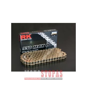 Rk Grandinė MAX-O 100 RIVET LINK 530 O-RING REPLACEMENT DRIVE CHAIN / GOLD|GOLD / CARBON ALLOY STEEL