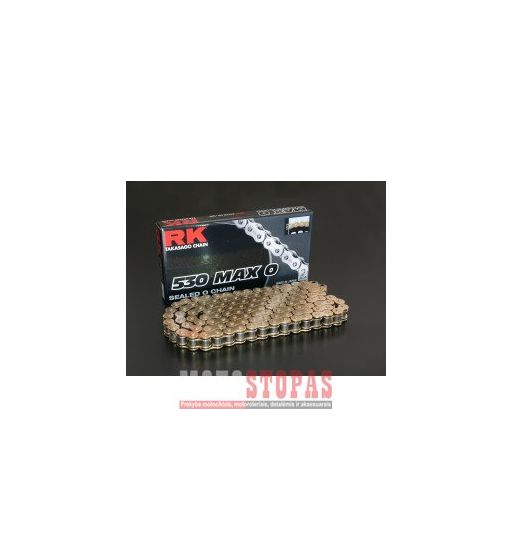 Rk Grandinė MAX-O 100 RIVET LINK 530 O-RING REPLACEMENT DRIVE CHAIN / GOLD|GOLD / CARBON ALLOY STEEL