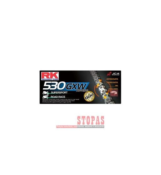Rk Grandinė GB530GXW 120 RIVET LINK 530 W-RING REPLACEMENT DRIVE CHAIN / GOLD