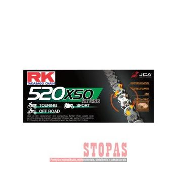 Rk Grandinė XSO 120 RIVET LINK 520 X-RING REPLACEMENT DRIVE CHAIN / NATURAL / STEEL