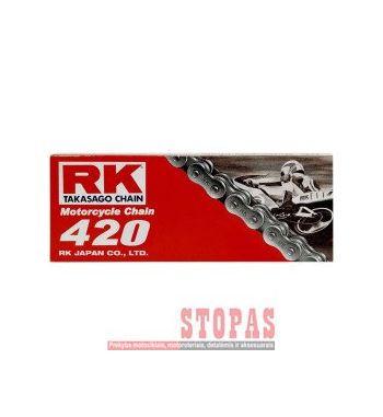 Rk Grandinė STANDART 72 CLIP LINK 420 NON-SEAL PERFORMANCE REPLACEMENT DRIVE CHAIN / NATURAL / CARBON ALLOY STEE