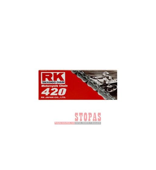 Rk Grandinė STANDART 72 CLIP LINK 420 NON-SEAL PERFORMANCE REPLACEMENT DRIVE CHAIN / NATURAL / CARBON ALLOY STEE