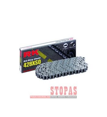 Rk Grandinė XSO 132 CLIP & RIVET LINK 428 X-RING REPLACEMENT DRIVE CHAIN / NATURAL|NATURAL / CARBON ALLOY STEEL