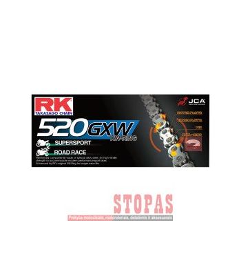 RK Grandinė 520GXW 120 RIVET LINK 520 W-RING PERFORMANCE REPLACEMENT DRIVE CHAIN / NATURAL